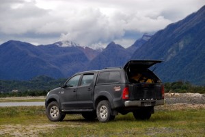 Chaiten volcano in the background